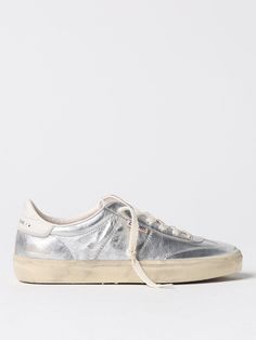 Sneakers GOLDEN GOOSE Woman color Silver Silver Sneakers, Golden Goose Sneakers, Golden Goose Deluxe Brand, Golden Goose, Goat Leather, Italian Fashion Designers, Sneaker Brands, Nappa Leather, Woman Colour