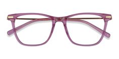 Purple square eyeglasses available in variety of colors to match any outfit. These stylish Full-Rim, Large - sized Acetate, Metal eyeglasses include a case. The price includes free 1.5 Clear Single Vision Lenses and can change based on options selected during the checkout process. Purple Glasses Frames, Glasses Inspo, Glasses For Face Shape, Purple Glasses, Pink Eyeglasses, Purple Square, Posh Spice, Square Eyeglasses, Glasses For Women