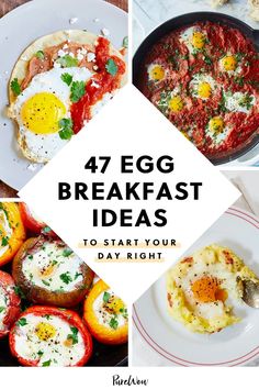 four breakfast ideas to start your day right with eggs, tomatoes, and other foods