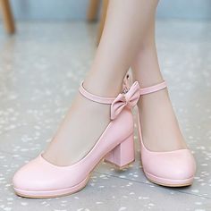 Girls Pumps, Thick Heel Shoes, Flower Girl Shoes, Girls Dress Shoes, Girls Heels, Shoes Heel, Butterfly Knot, Princess Shoes, Thick Heel