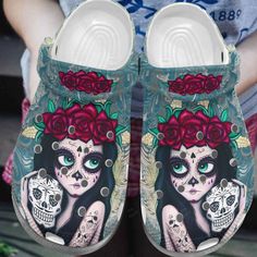 Get your product: Beautiful Girl Flower Sugar Skull Mexican Crocs Shoes Crocbland Clog Gifts For Women Girl Daughter
1. PRODUCT INFORMATION:

Incredibly light and fun to wear.
Water-friendly and buoyant; weighs only ounces.
Ventilation ports add breathability and help shed water and debris.
Easy to clean and quick to dry.
Upper: Croslite.
Lining: Croslite.
Sole: Croslite.
2. SIZE CHART:
3. RETURN:
We will gladly issue you a replacement item or issue a refund back to your original form of payment Mexican Gifts, Crocs Clog, Sally Nightmare, Crocs Crocband, Girl Flower, Crocs Classic Clogs, Wooden Shoes, Comfy Shoes, Crocs Shoes