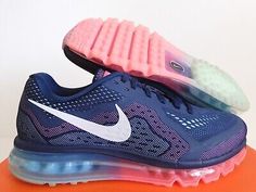 (eBay) Style # 621078 415. NIKE AIR MAX 2014. COLOR: Midnight Navy Blue-Sail-Pink Glow-Glacier Ice. 100% Authentic Nike products. Nike Air Max Sporty Shoes With Cushioned Footbed, Nike Air Max Synthetic Round Toe, Nike Air Max With Round Toe In Synthetic, Nike Air Max With Synthetic Material And Round Toe, Nike Air Max Casual Shoes With Air Max Cushioning, Nike Air Max Casual Shoes With Cushioning, Casual Nike Air Max With Air Max Cushioning, Casual Nike Air Max With Cushioning, Nike Air Max With Air Cushioning For Running