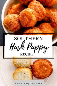 southern hush puppies recipe with text overlay