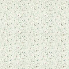 an image of a wallpaper with flowers and birds on it in pastel colors