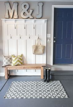 the entryway is clean and ready for guests to use it as a storage area