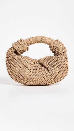 Rafia Bag, Knotted Top, Bag Outfit, Simon Miller, Crochet Inspo, Natural Branding, Handbag Heaven, Woven Raffia, Crochet Handbags