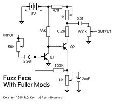 basic fuzz face circuit diagram