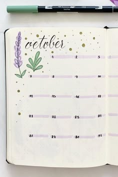 October Monthly Spread, Monthly Spread Ideas, Crazy Laura, Bullet Journal Spreads