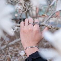 Labelstom CU002 Curb Chain Ring The perfect addition to any look. Whether you're out with your friends, going on adventures, or just picking up groceries. This Curb Chain Ring from Labelstom is just what you need to finish off any outfit with a touch of edge. Crafted in everlasting stainless steel for your everyday wear. Once you put this ring on, you will never want to take it off. +DESIGNED TO LAST YOU FOREVER Handcrafted in stainless steel to withstand the test of time against fading and tarn Silver Stainless Steel Chain Promise Ring, Everyday Silver Rings With Chain Detail, Everyday Silver Chain Rings, Everyday Hypoallergenic Stainless Steel Rings, Silver Rings With Adjustable Chain For Everyday, Silver Stainless Steel Chain Rings, Silver Stainless Steel Rings With Chain Detail, Silver Metal Chain Ring For Everyday, Everyday Silver Metal Chain Ring