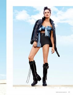 Denim Photoshoot, Versace Leather Jacket, Denim Editorial, Denim Texture, All Jeans, Photography Magazine Cover, Love Jeans, Alessandra Ambrosio