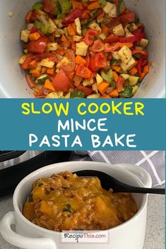 Slow Cooker Mince Pasta Bake Slow Cooker Minced Beef, Mince Pasta Bake, Mince Pasta, Pasta Bake Recipes, Vegetable Pasta Bake, Beef Pasta Recipes, Pasta Bake Recipe, Minced Beef