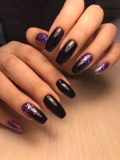 Goth Nail Ideas, Long Nail Designs, Homecoming Nails, Manicure Y Pedicure, Chic Nails, Best Acrylic Nails, Purple Nails, Mani Pedi