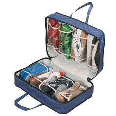 Protect valuable footwear while keeping it neatly organized with the WalterDrake Shoe Storage Travel Bag. Featuring a zipper on three sides, it opens to hang full length inside a closet, allowing convenient access to its contents. This handy shoe storage bag holds as many as eight pairs of women's footwear and approximately four pairs of men's. The zippered shoe bag is made of vinyl for easy care. Use it whenever you travel or keep it in your closet for convenient year-round storage. Size: One S Packing Shoes, Capas Samsung, Shoe Bags For Travel, Shoe Storage Bags, Travel Nursing, Shoe Bags, Travel Shoes, Packing Tips For Travel, Packing Tips