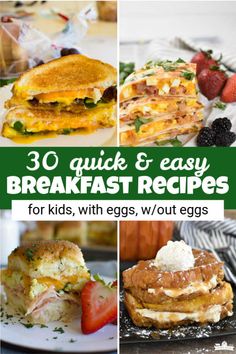 30 quick & easy breakfast recipes for kids, with eggs, waffles, and pancakes