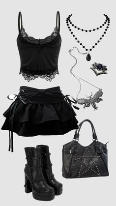 Soft Goth Aesthetic Outfits, Gothic Style Outfit, Soft Goth Outfits, Goth Outfits, Alternative Outfits, Gothic Style, Really Cute Outfits