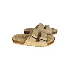 Vince Camuto Nwt Mannissa Suede & Faux Fur-Lined Flat Sandals Slide Open Toe 7.5 Suede Leather Upper Open Toe Slide-On Style Top Buckle Closures Faux Fur Lining Synthetic Sole Fur Type: Faux Heel, 1.5" (40mm) Platform, 1" Made In Brazil New With Tags Beige Suede Footbed Sandals With Round Toe, Beige Footbed Sandals With Cork-bed Midsoles And Round Toe, Beige Closed Toe Sandals With Cork-bed Midsoles, Vince Camuto Shoes, Made In Brazil, Flat Sandals, Vince Camuto, Suede Leather, Loafer Flats