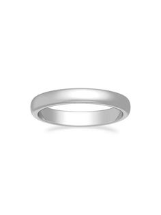 a plain wedding ring in white gold