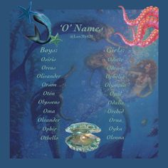 the names of mermaids and sea creatures