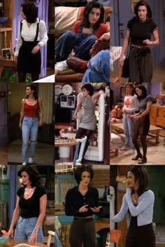 90s Fashion Outfits Friends, 90s Looks Outfits Vintage, 90s Tv Show Fashion, Monica And Rachel Outfits Halloween, Friends Series Outfit Ideas, F R I E N D S Outfits Ideas, 90s Outfit Monica Geller, Friends Iconic Outfits Rachel, Friends Tv Show Inspired Outfits