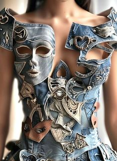 Denim Diy Clothes, Detail Couture, Wedding Dresses Ideas, Sustainable Denim, Mode Editorials, Mode Kimono, The Pentagon, Fashion Fail, Denim Diy