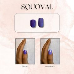 the nail polish is blue and has two different colors on each one, including purple