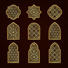 the arabic window with intricate ornaments on brown background stock photo - budgetless and easy to use