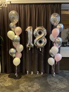 some balloons are in the shape of numbers