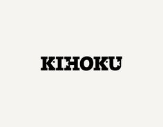 the word kihoku written in black on a white background