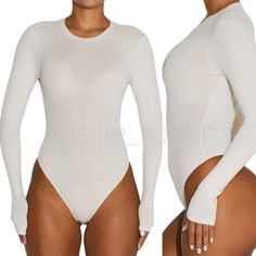 New Without Tags. Msrp $54 Online Right Now. This Ultrasoft Bodysuit Is Ribbed To Perfection And Subtly Sheer For A Head-Turning Look. Crewneck Long Sleeves Semisheer 95% Rayon, 5% Spandex Hand Wash, Line Dry White Stretch Bodysuit For Loungewear, Cream Fitted Bodysuit For Loungewear, White Fitted Bodysuit For Loungewear, White Fitted Loungewear Bodysuit, Fitted White Bodysuit For Loungewear, Cream Long Sleeve Bodysuit For Loungewear, White Bodysuit For Spring Loungewear, Neon Bodysuit, Black Sleeveless Bodysuit