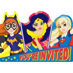 the dc super hero girls party banner