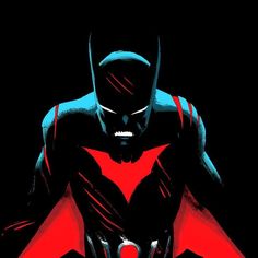 the dark knight batman in red and black