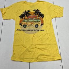 Netflix Stranger Things Short Sleeve Yellow T-Shirt Adult Size M Surfs Up Pizza New Condition Please See All Pictures Ls 83/23 P13 Jh2 Netflix Shirt, Netflix Stranger Things, Stranger Things Netflix, Yellow T Shirt, Surfs Up, Pajama Shirt, Fit N Flare Dress, Fit & Flare, Trending Accessories