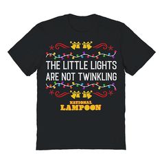 It's a beaut is what they'll say about this Men's Little Lights National Lampoon's Christmas Vacation Graphic Tee. It's a beaut is what they'll say about this Men's Little Lights National Lampoon's Christmas Vacation Graphic Tee. FEATURES Crewneck Official National Lampoon's Christmas Vacation Merchandise. Licensed by Blended. Short sleeveFABRIC & CARE Cotton Machine wash Imported Color: Black. Gender: male. Age Group: adult. Vacation Graphic, National Lampoon's Christmas Vacation, National Lampoons Christmas, Lampoons Christmas, National Lampoons Christmas Vacation, Lampoon's Christmas Vacation, National Lampoons, Christmas Vacation, Graphic Tee Shirts