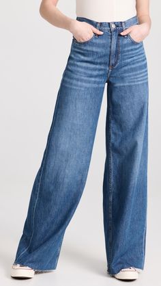 rag & bone Featherweight Sofie Jeans | Shopbop Forever 21 Jeans, Jeans Fabric, Rag And Bone, Refashion Clothes, Cardigan Fashion, China Fashion, Casual Denim, Rag & Bone, Wide Leg Jeans