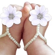 Pink Babygirl “Barefoot” Pearl Sandals These Are In The Color Pink Nwt Never Used. Great Photo Shoot Accessory ! Barefoot Sandals Baby, Pearl Sandals, Flower Shoes, Baby Sandals, Foot Jewelry, Girls Sandals, Socks And Sandals, Pearl Flower