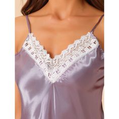 This soft fabric and breathable lounge dress for women is constructed of 100% polyester fabric, comfy, moisture-wicking, breathable, and skin friendly. Featuring maxi length and sleeveless with lace trim design, make you feel cozy all night, and enjoy a comfortable sleep and sweet dream.Great for loungewear, nightwear, sleepwear, home bedroom, daily wear. No matter the cozy bedtime, casual home relaxation, laze afternoon, or comfy bath, the soft and lightweight nightdress can company with you al Sleep Camisole Tank Top, Camisole Tank Top For Sleep, Sleeveless Camisole For Pajama Party, Solid Sleeveless Camisole For Pajama Party, Summer Sleeveless Camisole For Relaxation, Sleeveless Camisole For Summer Relaxation, Lace Trim Camisole For Sleepover, Satin Sleeveless Camisole For Bedtime, Sleeveless Satin Camisole For Bedtime