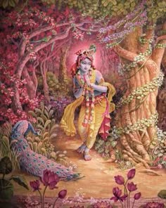 a painting of lord rama in the forest