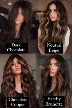 Should you choose your favo colors for this summer! Brunette Hair Fall 2023, Fall Hair Trends 2023 Brunette, Balayage 2023 Trends, Fall Brunette Hair Color 2023, Dark Brown Fall Hair Color, Burnette For Fall, Burnett Hair Color Ideas For Fall 2023, Chocolate Bayalage Hair, Winter 2023 Hair Color Trends Brunette