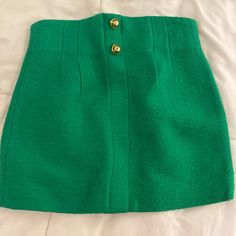 High Waisted Mini Skirt New Without Tags Elegant Fitted Green Skort, Elegant Green Mini Bottoms, Elegant Green Mini Length Bottoms, Chic Fitted Green Skort, Chic Green Short Skirt, Elegant Green Zara Skirt, Chic Short Green Skirt, Elegant Green Mini Skort, Chic Green Mini Length Bottoms