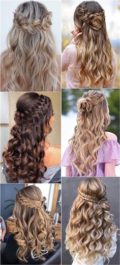 Braids And Curls, Updos For Medium Length Hair, Bridal Hairstyles, Hair Wedding, Braided Hairstyles For Wedding