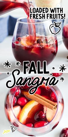 Fall Sangria Red Sangria Recipes Easy, Fall Sangria Recipes Red, Autumn Beverages, Sangria Party, Best Sangria Recipe, Apple Cider Sangria Recipe, Fall Sangria Recipes, Fall Beverages