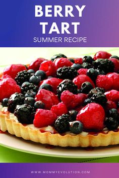 Berry Tart Recipe, Creamy Yogurt, Berry Tart, Cream Pie Recipes, Cakes Recipes, Tart Recipe, Sweet Treats Recipes, Decadent Cakes