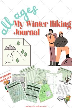 the winter hiking journal is filled with information