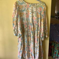 Beautiful Uncle Frank Dress/Tunic In Cream, Olive, Pink, Orange And Aqua. Lined, 100% Cotton. Nwot And There Appears To Be No Listed Content For The Lining. Bohemian Viscose Midi Dress For Daywear, Casual Multicolor Boho Tunic Dress, Multicolor Casual Boho Dress For Brunch, Casual Rayon Tunic For Spring, Casual Multicolor Boho Dress For Brunch, Casual Boho Tunic Dress For Spring, Casual Flowy Tunic For Spring, Spring Orange Boho Dress With Floral Print, Flowy Casual Spring Tunic