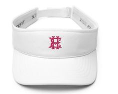 Every two-letter combination is available, making this embroidered hat a truly custom piece. Details: Made out of polyester and spandex blend, the visor is soft, quick-drying, and perfect for both sports activities or just a casual stroll. Visor is Flexfit 8110 brand - 97% polyester, 3% spandex - Low-profile (2 ½″ (5 cm) crown) - Matching undervisor - Hook & loop closure with square ring - Moisture-wicking and quick-drying fabric - Head circumference: 22″-23 ⅜″ (56 cm-59 cm) - Front embroidery o Two Letter Monogram, Letter Combination, Monogram Hats, Letter Monogram, Visor Hat, Square Ring, Embroidered Hat, Hat Summer, Summer Hat