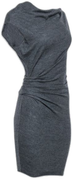 Fitted Asymmetrical Draped Dress For Fall, Fitted Draped Asymmetrical Dress For Fall, Chic Stretch Gray Mini Dress, Chic Gray Stretch Mini Dress, Chic Stretch Gray Dress, Chic Gray Stretch Dress, Asymmetric Dress, Asymmetrical Design, Affordable Luxury