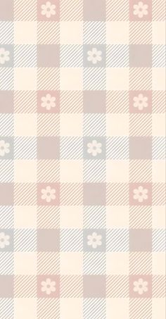 an image of a plaid pattern with flowers on the front and back side of it