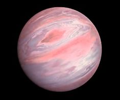 an artist's rendering of the planet urn, which appears to be pink and blue