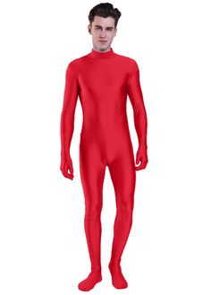 Features: 85% Nylon, 15% Spandex Nice quality zipper, back zip open, perfect crotch coverage The body suit is unisex, true to size, nice stretchy, comfortable, and fits great Sew it well and they will certainly work and be durable, won't be ripped Great for dance, stage performance, Halloween cosplay costume dress One piece unitard bodysuit, long sleeve with the glove, mock neck, footed, covered from neck to toes catsuit Black Long Sleeve Leotard, Turtleneck Leotard, Metallic Leotard, Spandex Jumpsuit, Dance Unitard, Full Body Costumes, Legs Outfit, Zentai Suit, Dance Stage