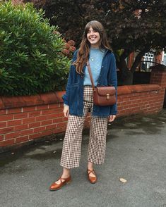 Sophia Rosemary, Gingham Trousers, Something Old Something New, Paris Outfits, Lovely Clothes, Something Old, Classic Outfits, Cornflower Blue, Minimal Fashion